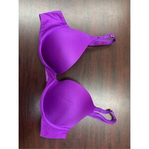 Victoria’s Secret Biofit Demi Uplift Purple Bra With Rhinestone Size 34B